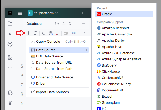 IntelliJ - ny database connection
